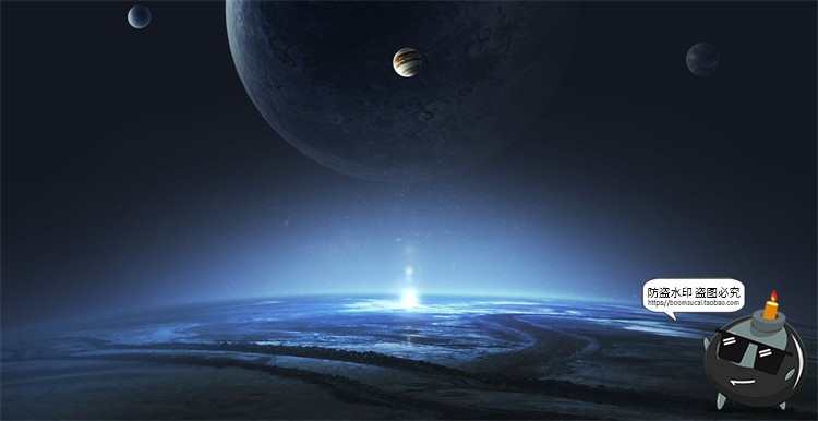 图片[2]-科幻太空黑洞星空宇宙地球航天创意合成插画海报PSD模板PS素材-设计猿