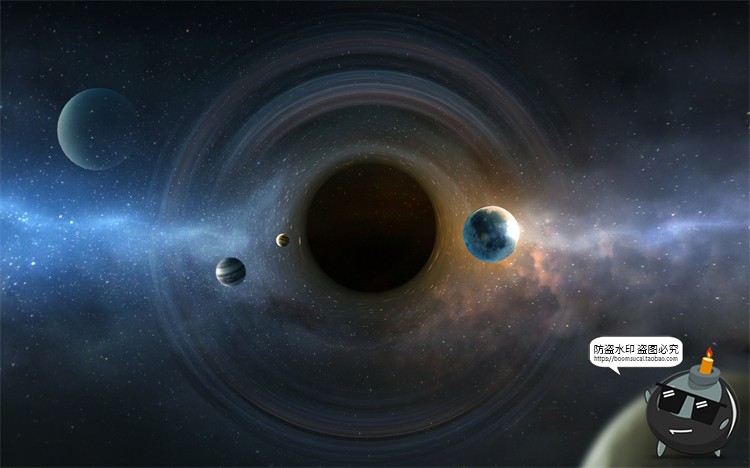 图片[6]-科幻太空黑洞星空宇宙地球航天创意合成插画海报PSD模板PS素材-设计猿