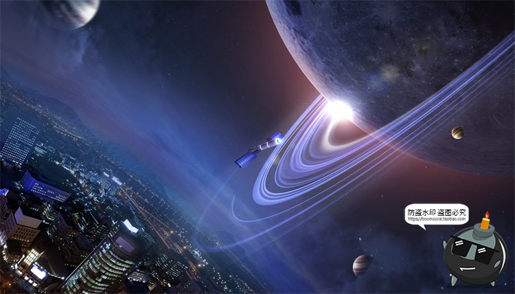 图片[10]-科幻太空黑洞星空宇宙地球航天创意合成插画海报PSD模板PS素材-设计猿