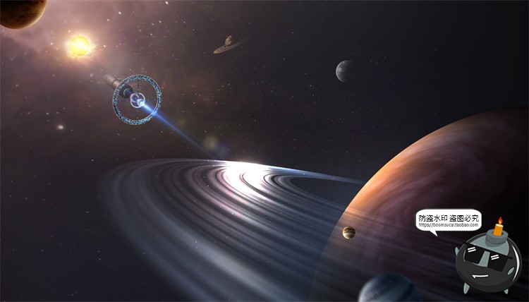 图片[13]-科幻太空黑洞星空宇宙地球航天创意合成插画海报PSD模板PS素材-设计猿