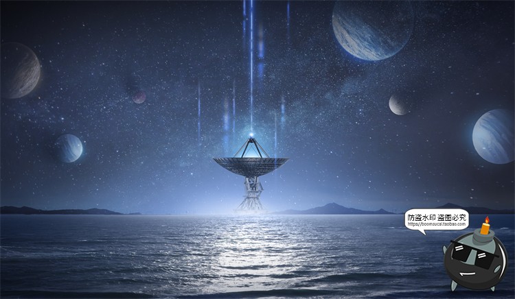 图片[17]-科幻太空黑洞星空宇宙地球航天创意合成插画海报PSD模板PS素材-设计猿