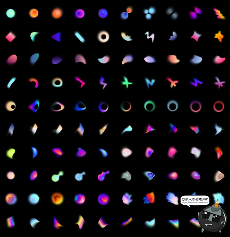 图片[1]-弥散光模糊颗粒抽象酸性渐变噪点纹理光晕背景图形AI矢量PNG素材-设计猿