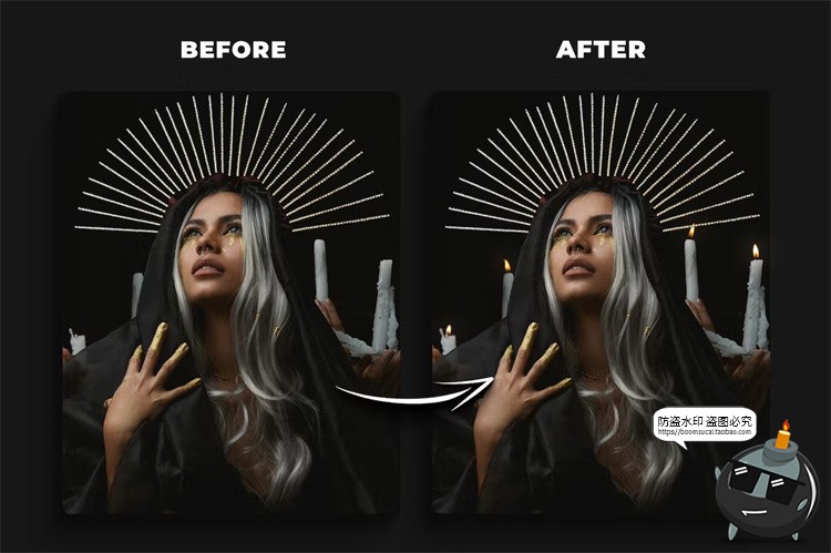 图片[1]-蜡烛火焰燃烧烛火火苗火光JPG黑底图片背景叠加后期合成元素素材-设计猿