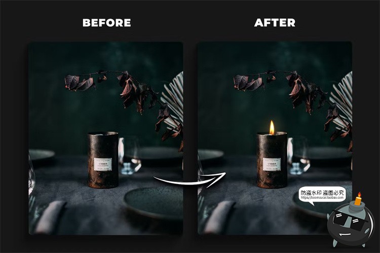 图片[2]-蜡烛火焰燃烧烛火火苗火光JPG黑底图片背景叠加后期合成元素素材-设计猿