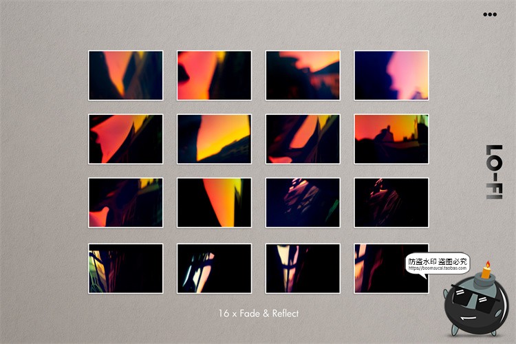 图片[2]-复古做旧胶片漏光效氛围感散光散景叠加JPG黑底图片后期合成素材-设计猿