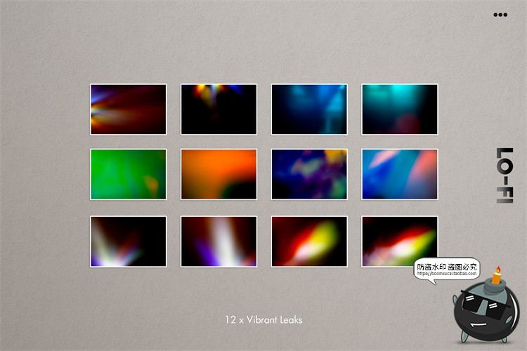 图片[5]-复古做旧胶片漏光效氛围感散光散景叠加JPG黑底图片后期合成素材-设计猿