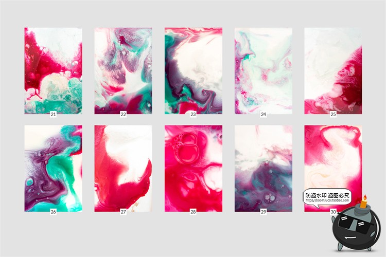 图片[11]-抽象艺术绘画水墨黑白彩色液体晕染颜料装饰海报背景JPG图片素材-设计猿