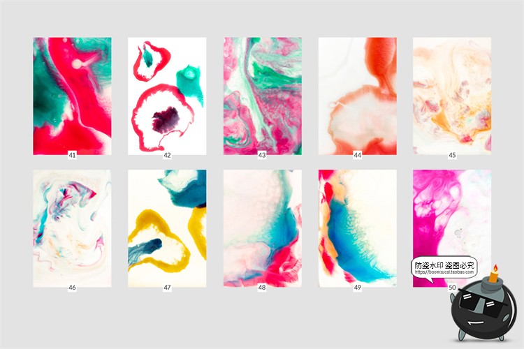 图片[12]-抽象艺术绘画水墨黑白彩色液体晕染颜料装饰海报背景JPG图片素材-设计猿