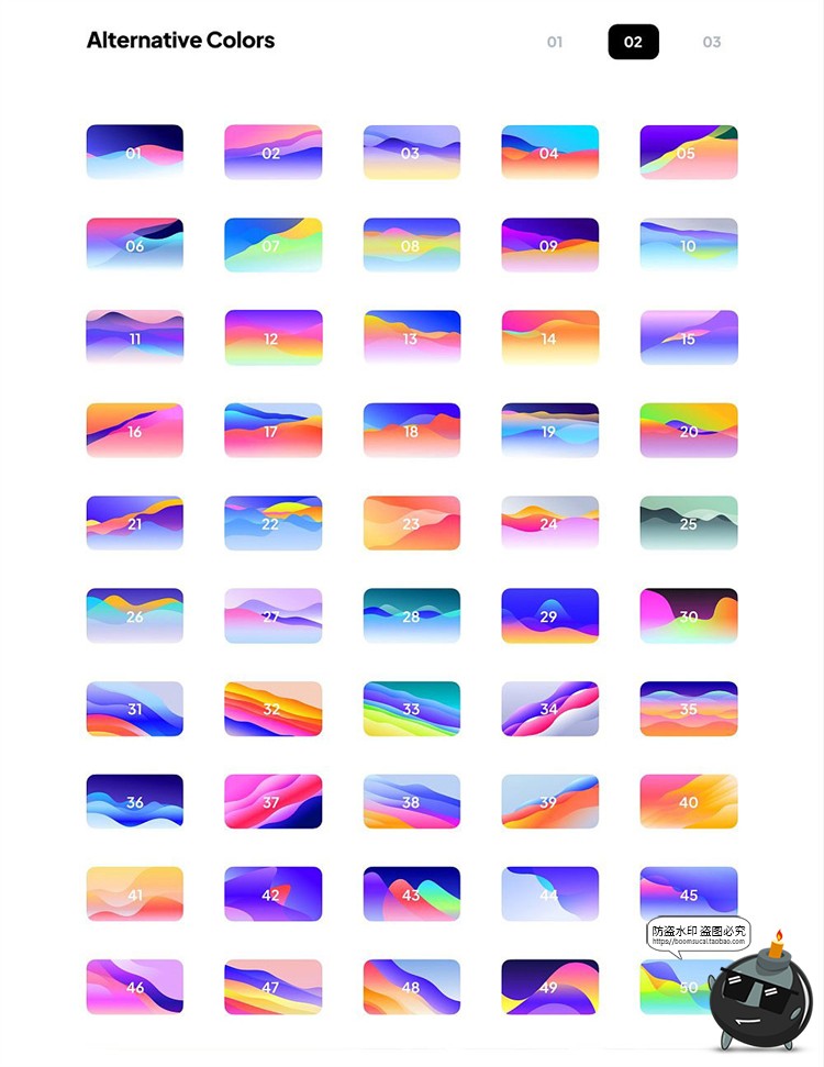 图片[2]-炫彩时尚抽象波浪渐变网站页面App海报广告背景底纹JPG图片素材-设计猿