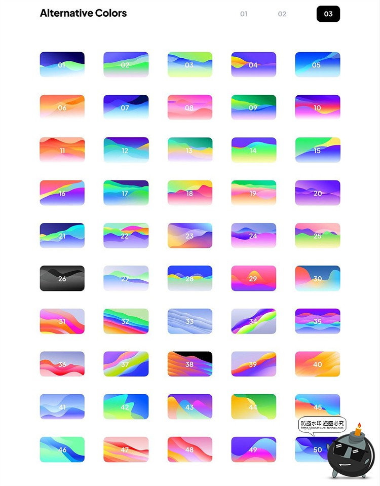 图片[3]-炫彩时尚抽象波浪渐变网站页面App海报广告背景底纹JPG图片素材-设计猿