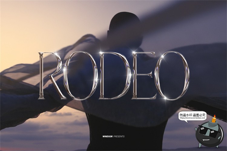 图片[3]-酸性镀铬抽象艺术形状透明3D金属机能文字特效字PSD模板样机素材-设计猿