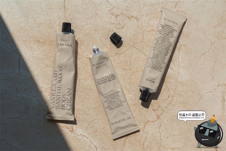 图片[8]-护手霜防晒霜金属铝药膏乳膏管包装贴图效果展示样机PSD模板素材-设计猿