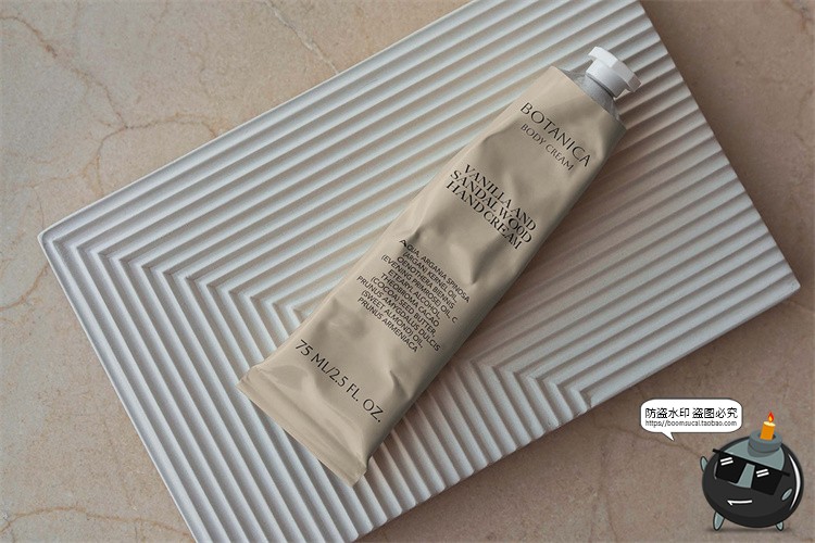 图片[9]-护手霜防晒霜金属铝药膏乳膏管包装贴图效果展示样机PSD模板素材-设计猿