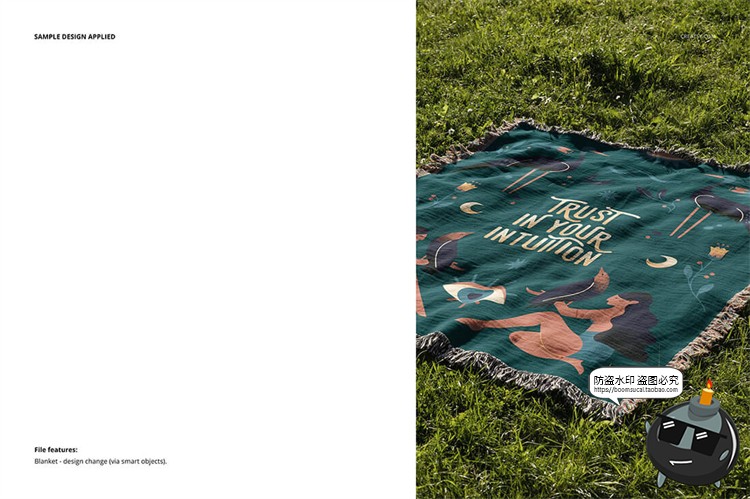 图片[5]-流苏毛毯挂毯盖毯地垫地毯提花针织编织机织毯子样机PSD模板素材-设计猿