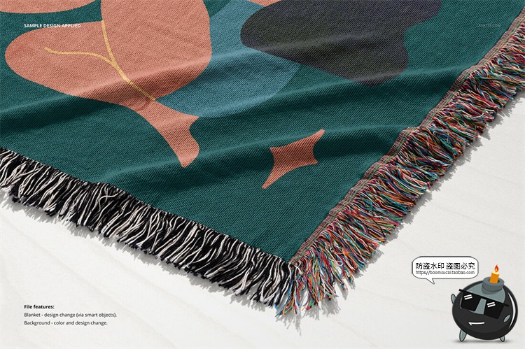 图片[6]-流苏毛毯挂毯盖毯地垫地毯提花针织编织机织毯子样机PSD模板素材-设计猿