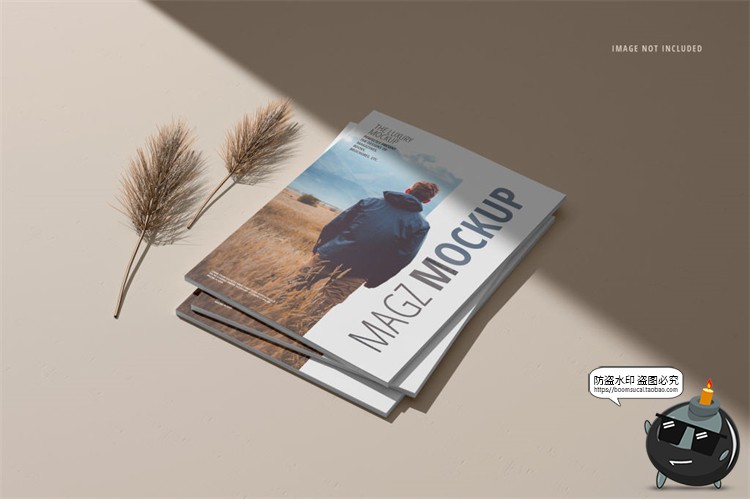 图片[1]-光影杂志画册书籍宣传册书刊样机智能贴图效果展示PSD模板PS素材-设计猿
