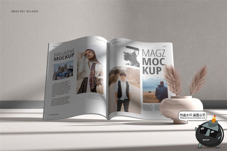 图片[2]-光影杂志画册书籍宣传册书刊样机智能贴图效果展示PSD模板PS素材-设计猿