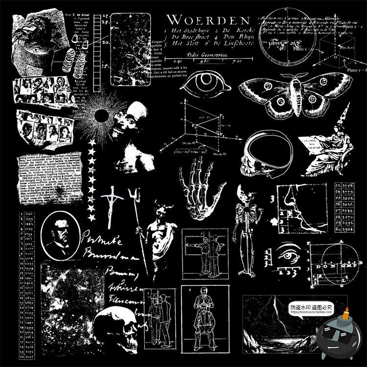 图片[3]-暗黑废土酸性机能风赛博朋克HUD科技元素图案AI矢量PSD模板PS素材-设计猿