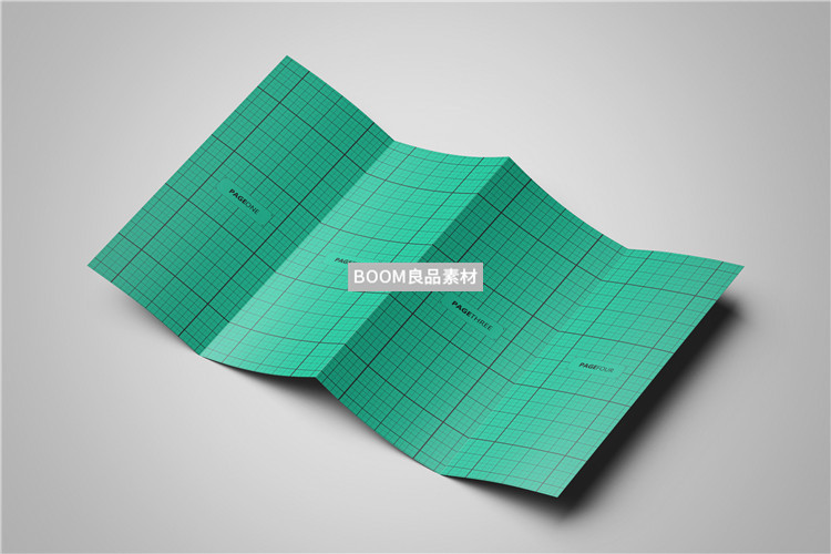 图片[1]-公司企业宣传手册四折页效果小册子展示智能贴图样机PSD模板素材-设计猿