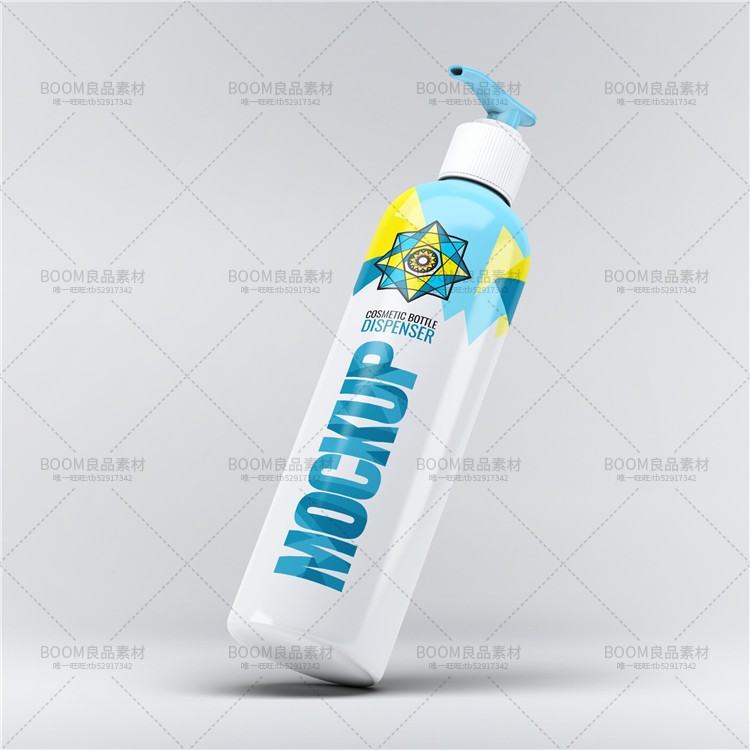 图片[1]-洗手液瓶沐浴露液瓶洗发水外包装贴图样机PSD模板2*6视角PS素材-设计猿