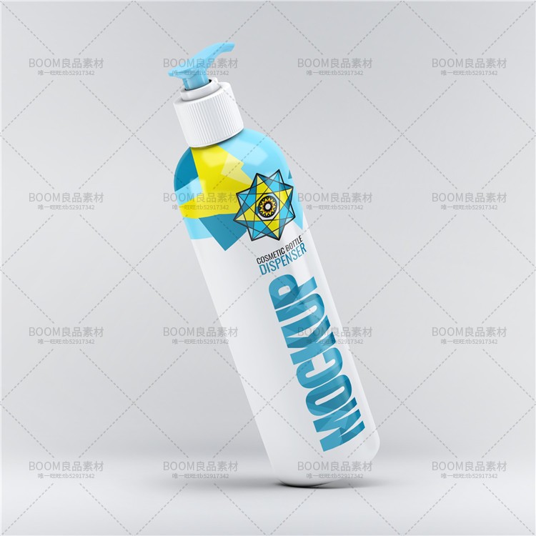 图片[3]-洗手液瓶沐浴露液瓶洗发水外包装贴图样机PSD模板2*6视角PS素材-设计猿