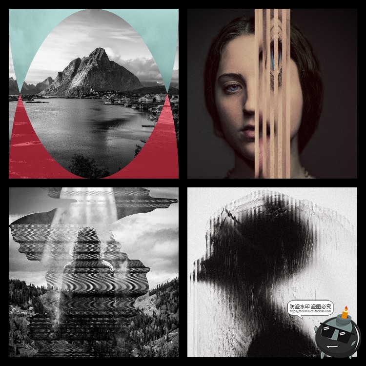 图片[2]-国外个性小众现代艺术抽象媒体展示图片特效PSD模板样机PS素材-设计猿