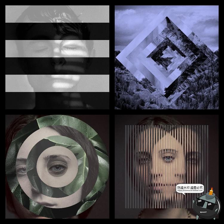 图片[3]-国外个性小众现代艺术抽象媒体展示图片特效PSD模板样机PS素材-设计猿