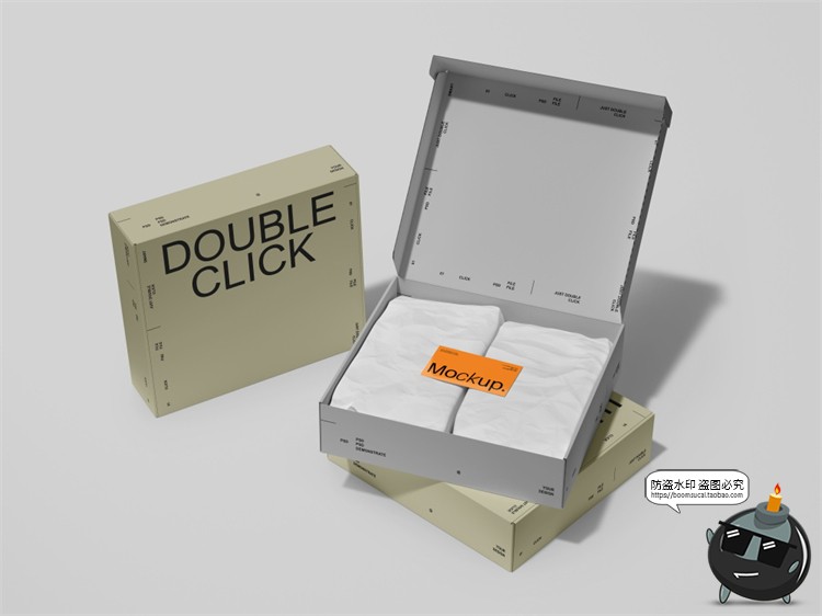 图片[4]-快递产品包装纸盒飞机盒纸皮简约品牌产品贴图样机PSD模板PS素材-设计猿