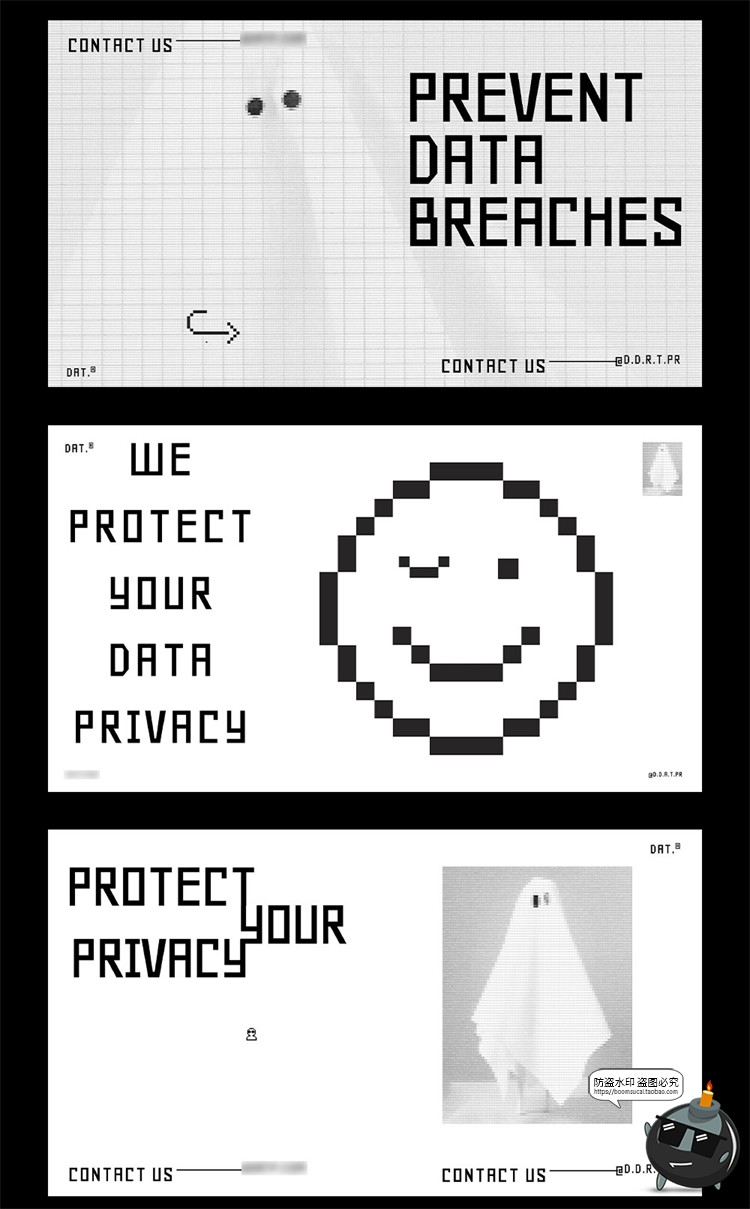 图片[2]-潮流趣味半调极简马赛克像素风笑脸元素插画海报PSD模板分层素材-设计猿