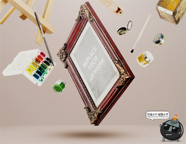 图片[3]-物品无重力漂浮悬空效果物件空中场景模拟效果样机PSD模板PS素材-设计猿