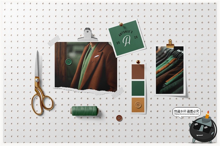 图片[10]-轻奢复古情绪板照片墙桌面场景mockup智能贴图样机PSD模版PS素材-设计猿