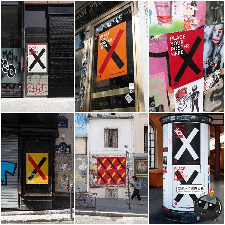 图片[1]-海外城市街头潮流宣传广告海报场景贴图mockups样机PSD模版PS素材-设计猿