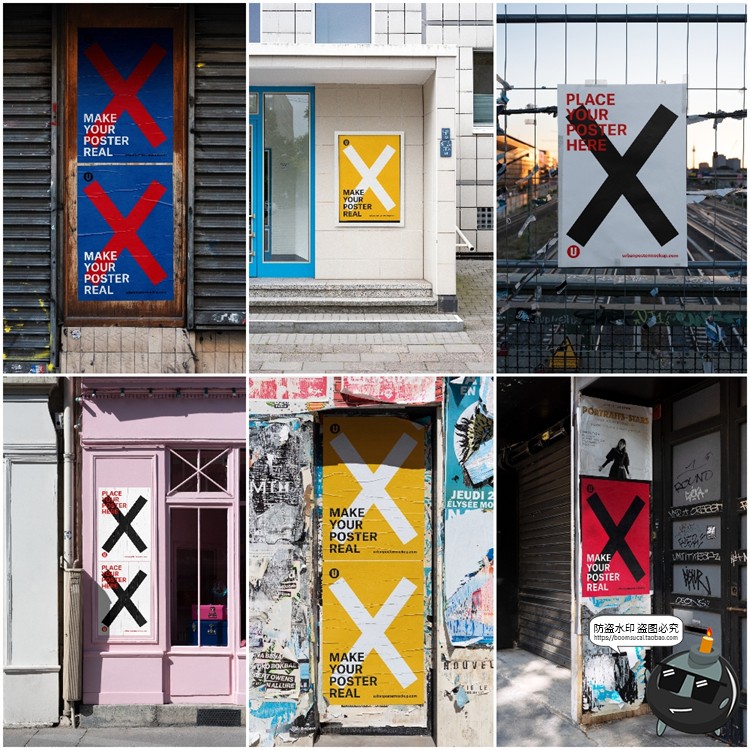 图片[2]-海外城市街头潮流宣传广告海报场景贴图mockups样机PSD模版PS素材-设计猿