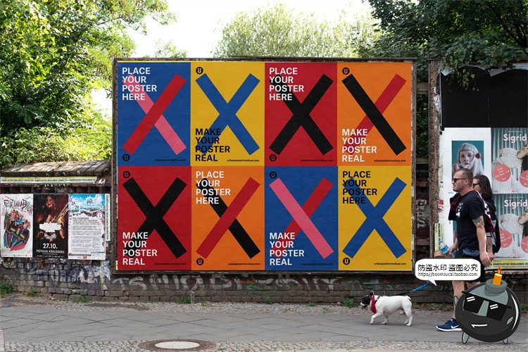 图片[4]-海外城市街头潮流宣传广告海报场景贴图mockups样机PSD模版PS素材-设计猿