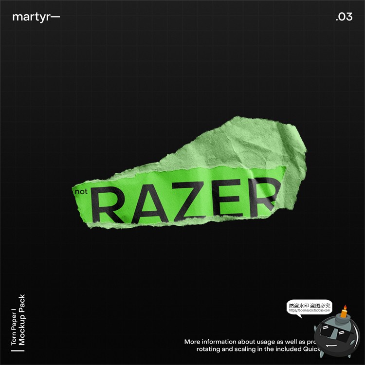 图片[7]-潮流撕纸碎片碎纸纸张碎块效果mockups智能贴图样机PSD模板PS素材-设计猿