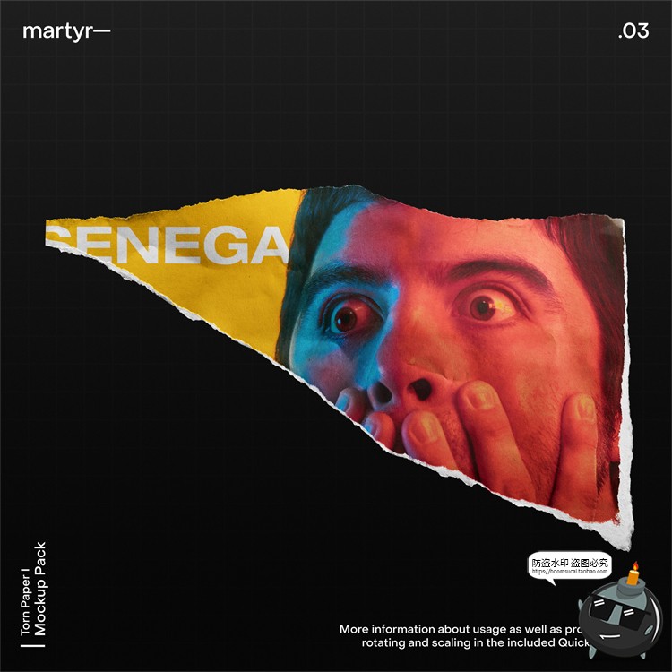 图片[11]-潮流撕纸碎片碎纸纸张碎块效果mockups智能贴图样机PSD模板PS素材-设计猿