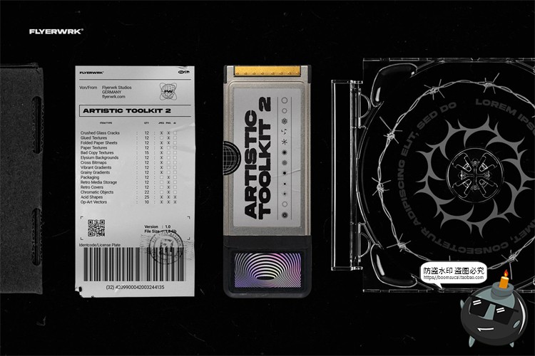 图片[1]-潮流酸性艺术颓废做旧抽象形状颗粒感渐变纹理专题包PNG免抠素材-设计猿