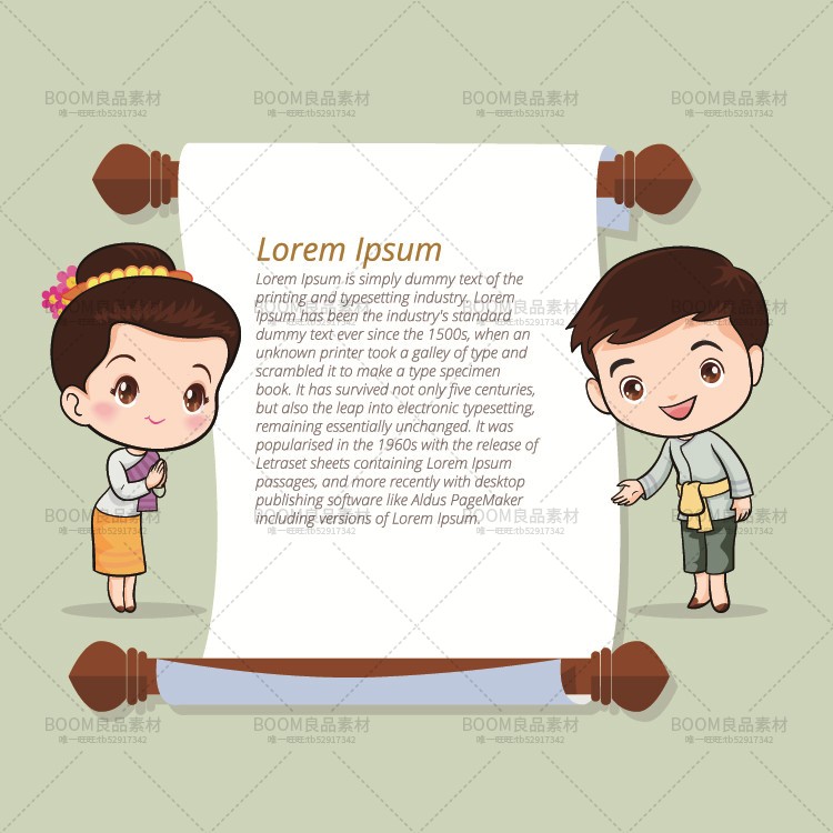 图片[5]-卡通泰国风格旅游风景图案人物元素背景活动设计AI矢量图片素材-设计猿