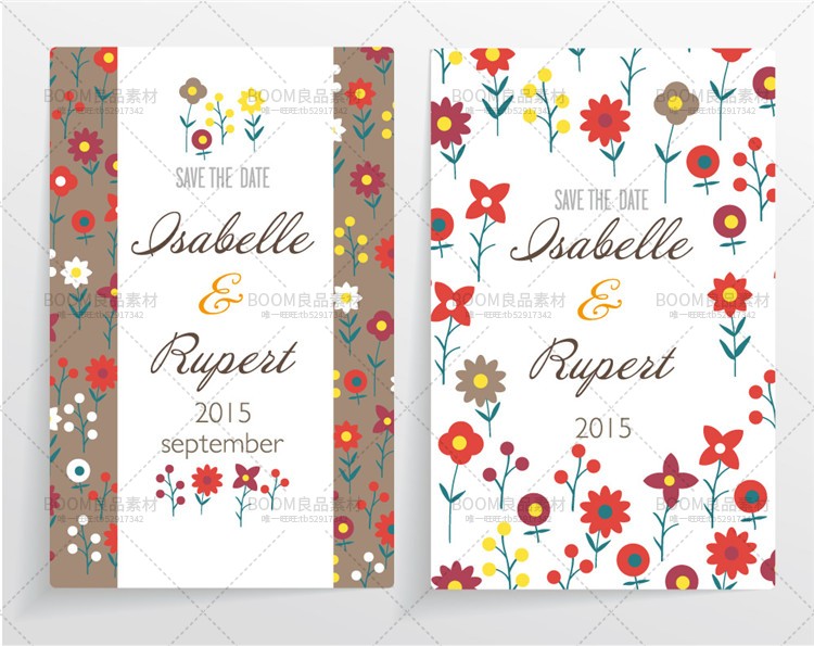 图片[4]-森系小清新花卉底纹卡片海报笔记本包装背景设计AI矢量图案素材-设计猿