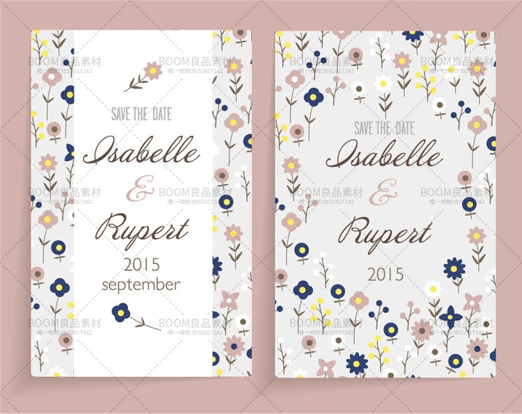 图片[8]-森系小清新花卉底纹卡片海报笔记本包装背景设计AI矢量图案素材-设计猿