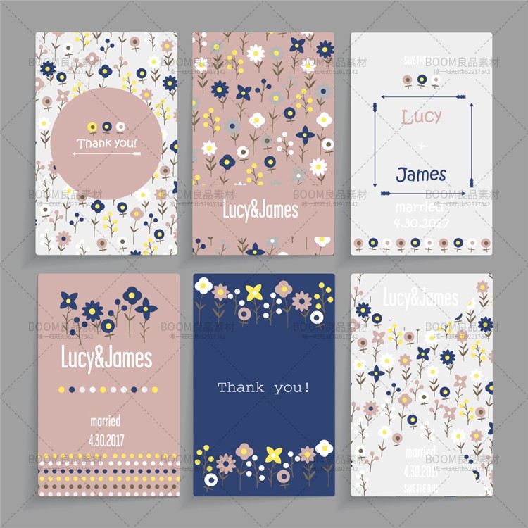 图片[9]-森系小清新花卉底纹卡片海报笔记本包装背景设计AI矢量图案素材-设计猿