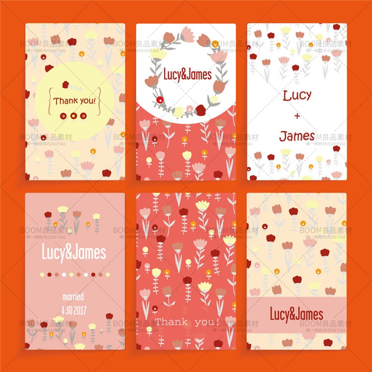 图片[10]-森系小清新花卉底纹卡片海报笔记本包装背景设计AI矢量图案素材-设计猿