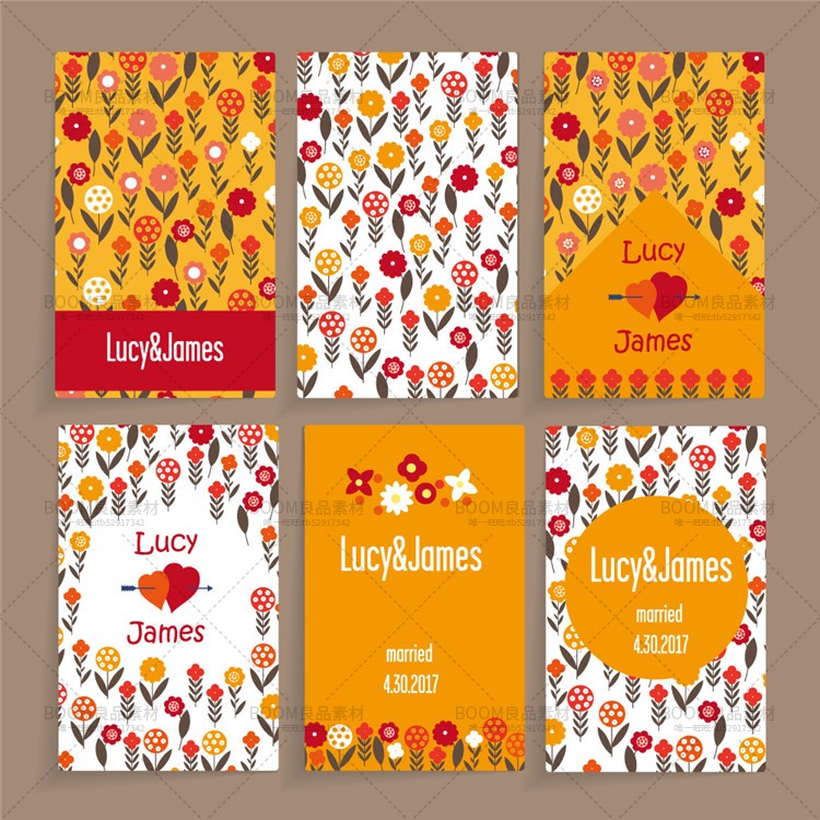 图片[12]-森系小清新花卉底纹卡片海报笔记本包装背景设计AI矢量图案素材-设计猿