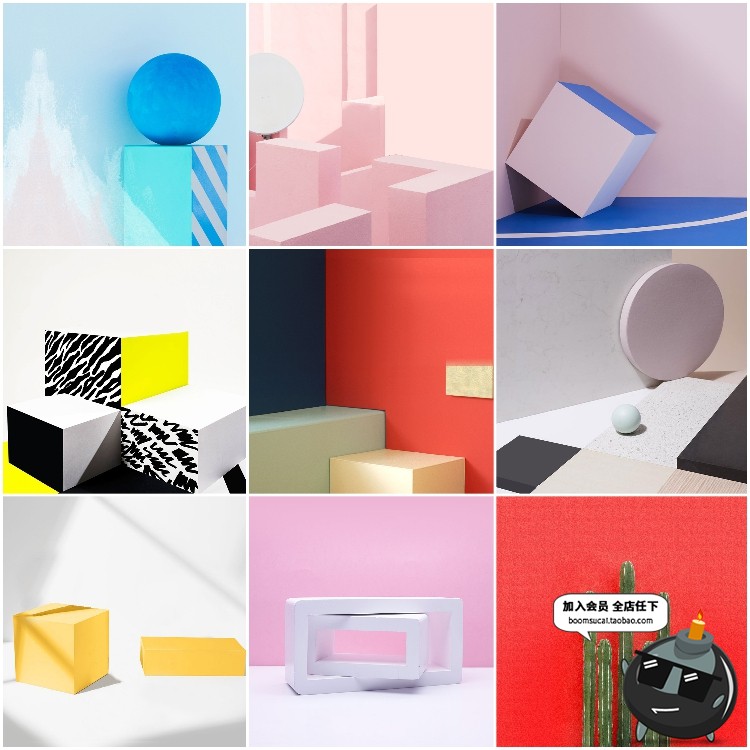 图片[4]-家装梦幻家居室内C4D风摆件场景家具静物花瓶时尚PSD背景模板素材-设计猿