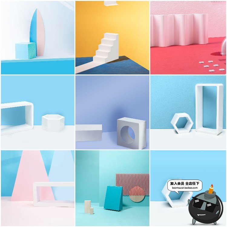 图片[6]-家装梦幻家居室内C4D风摆件场景家具静物花瓶时尚PSD背景模板素材-设计猿