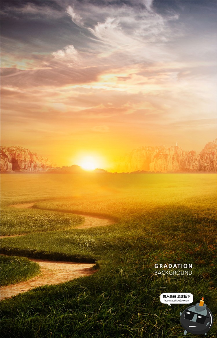 图片[16]-唯美风景自然落日余晖树木天空青草海报背景PSD模板分层设计素材-设计猿