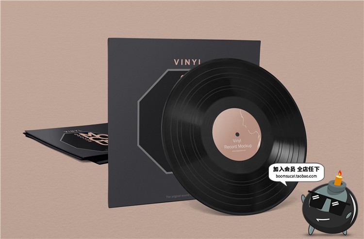 图片[2]-音乐光碟光盘唱片专辑封面包装VI设计效果图展示样机PSD素材-设计猿