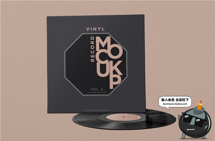 图片[3]-音乐光碟光盘唱片专辑封面包装VI设计效果图展示样机PSD素材-设计猿