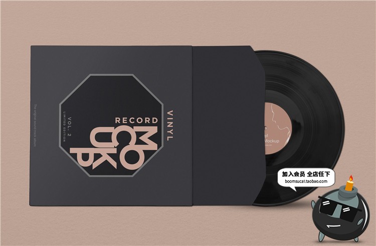 图片[5]-音乐光碟光盘唱片专辑封面包装VI设计效果图展示样机PSD素材-设计猿