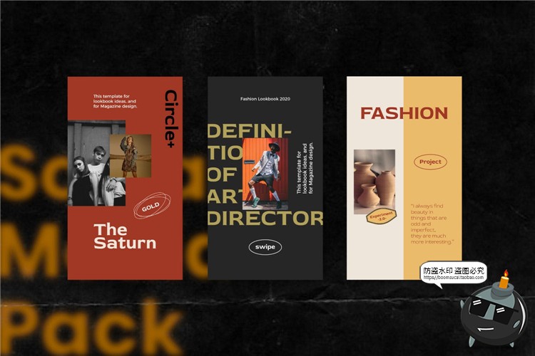 图片[3]-潮流复古时尚欧美风品牌故事宣传海报广告图文排版PSD模板PS素材-设计猿